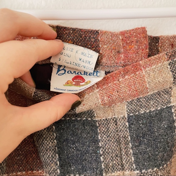 Vintage Plaid Wool Skirt - Picture 2 of 4